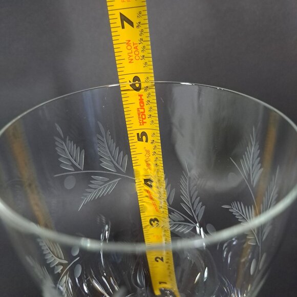 Electra Arcadia Iced Tea Footed Hand Blown Discontinued Glass Goblet Water Wine - Picture 7 of 13